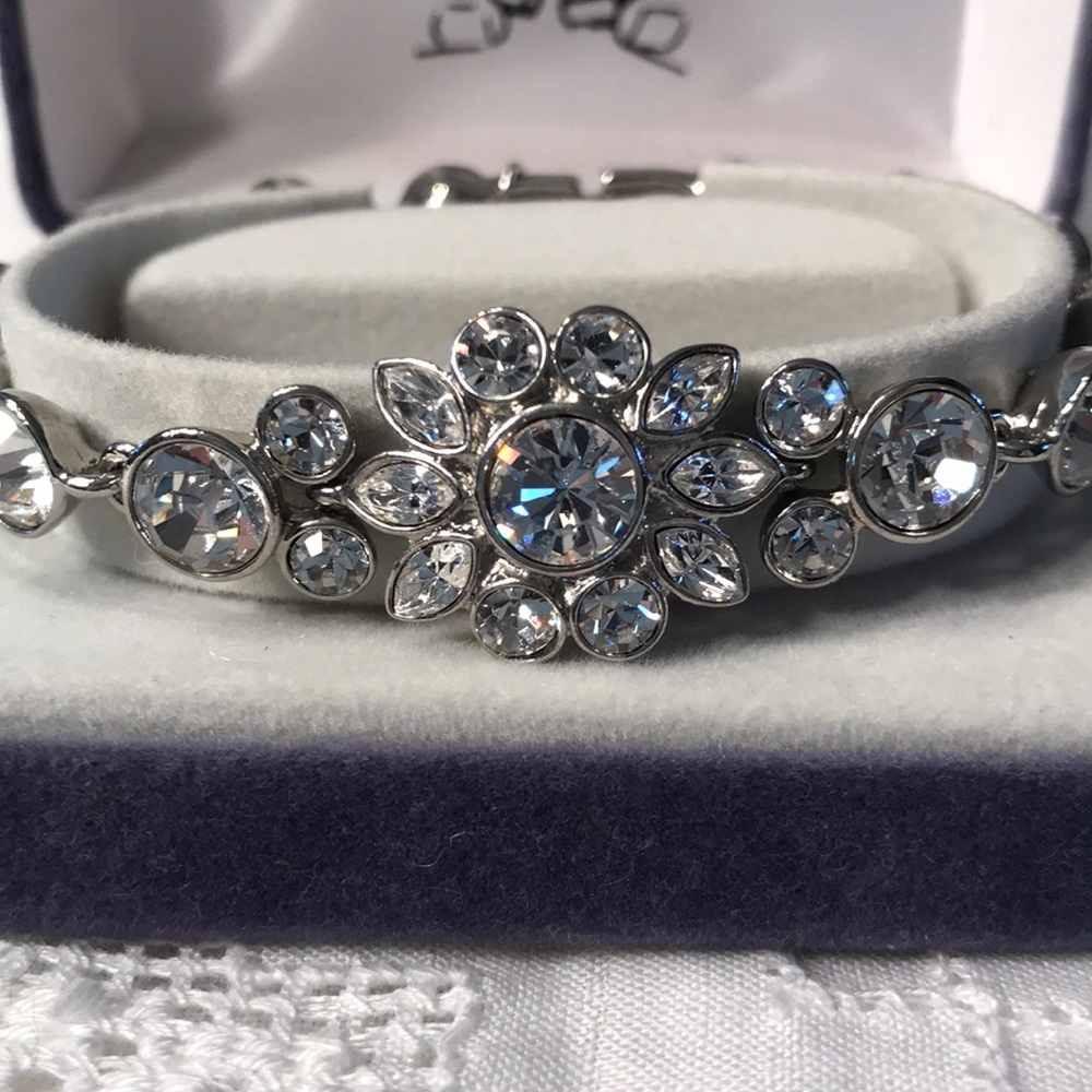 Givenchy Crystal Statement Bracelet Silver Nwot - image 2
